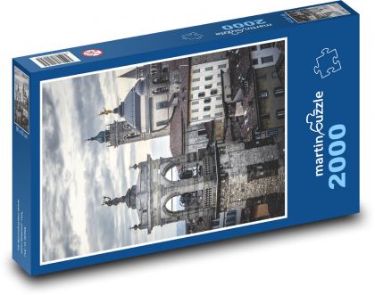 Veža - domy, mesto - Puzzle 2000 dielikov, rozmer 90x60 cm 