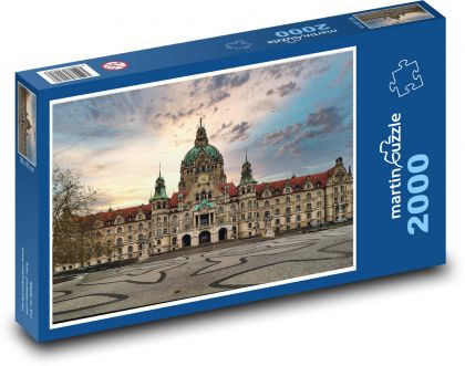Hanower - Ratusz, Architektura - Puzzle 2000 elementów, rozmiar 90x60 cm