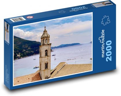 Staré město Dubrovník - Chorvatsko, věž - Puzzle 2000 dílků, rozměr 90x60 cm