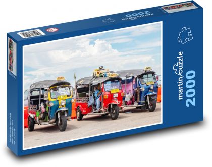 Tuk tuk - vozidlo, taxi - puzzle 2000 dílků
