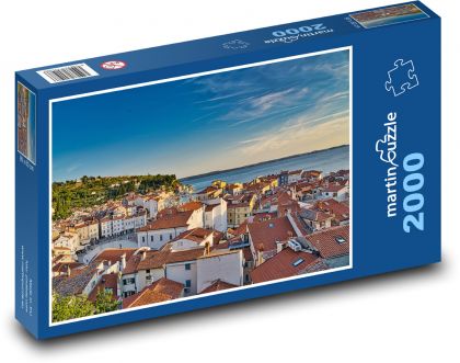 Piran - Slovinsko, mesto - Puzzle 2000 dielikov, rozmer 90x60 cm 