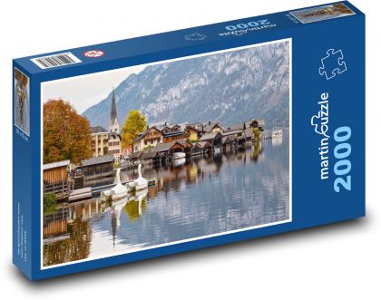 Jazero Hallstatt - Rakúsko - Puzzle 2000 dielikov, rozmer 90x60 cm 