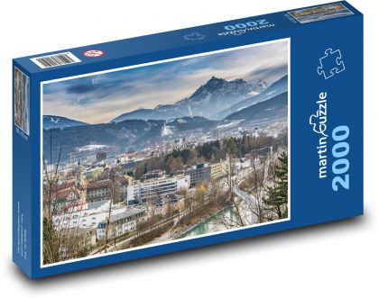 Innsbruck - Alpy - Puzzle 2000 elementów, rozmiar 90x60 cm