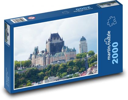 Quebec - Hrad Frontenac, Kanada - puzzle 2000 dílků