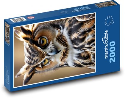 Sova - nočný vták - Puzzle 2000 dielikov, rozmer 90x60 cm 