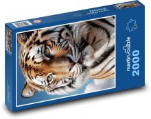 Tygr - kočkovitá šelma Puzzle 2000 dílků - 90 x 60 cm