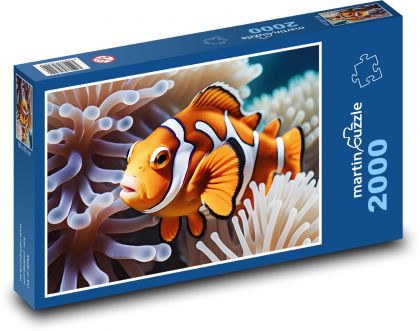 In Korallen treibender Clown - Puzzle - 2000 Teile