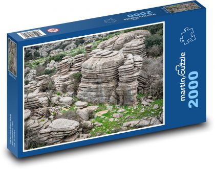 Erózia v horninách - Puzzle 2000 dielikov, rozmer 90x60 cm 