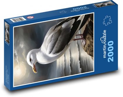 Racek na pobřeží - puzzle 2000 dílků