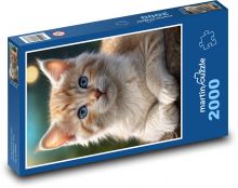 Malé drsné mačiatko Puzzle 2000 dielikov - 90 x 60 cm