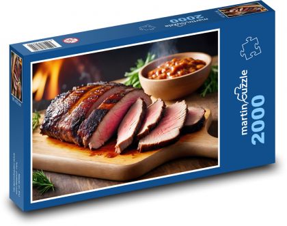 Mäso na večeru - Puzzle 2000 dielikov, rozmer 90x60 cm 