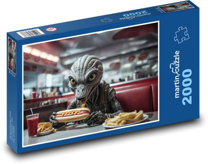 Mimozemšťan na obědě - puzzle 2000 dílků