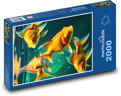 Goldfische im Wasser - Puzzle - 2000 Teile
