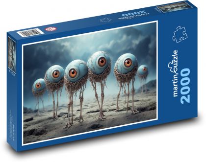 Mimozemšťania na planéte - Puzzle 2000 dielikov, rozmer 90x60 cm 