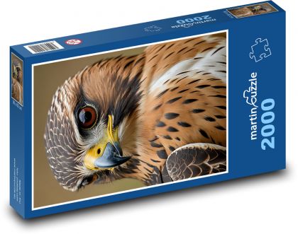 Sokol - dravý pták - Puzzle 2000 dílků, rozměr 90x60 cm