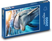 Delfín v mori Puzzle 2000 dielikov - 90 x 60 cm