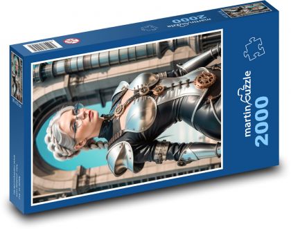 Frau im Roboteranzug - Puzzle - 2000 Teile