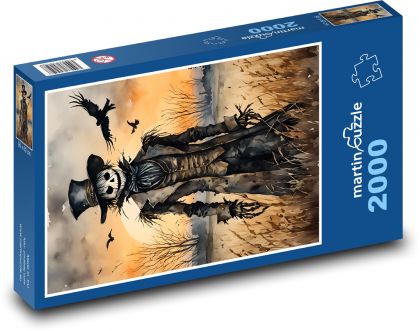 Vogelscheuche auf dem Feld - Puzzle - 2000 Teile