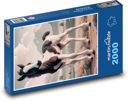 Škvrnité žriebä - Puzzle 2000 dielikov, rozmer 90x60 cm 