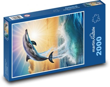 Delfin - Fisch, Meer - Puzzle - 2000 Teile