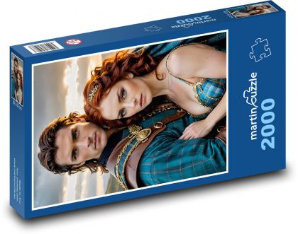 Portret mężczyzny i kobiety - Puzzle 2000 elementów, rozmiar 90x60 cm