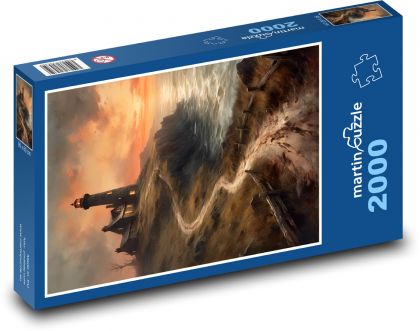 Maják na moři  - puzzle 2000 dílků