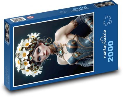 Kobieta w kostiumie - Puzzle 2000 elementów, rozmiar 90x60 cm