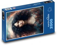 Portrét ženy vo vesmíre Puzzle 2000 dielikov - 90 x 60 cm