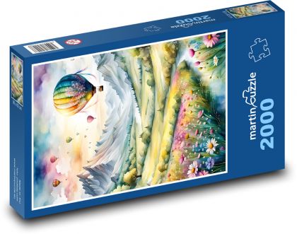 Balony na ogrzane powietrze - Puzzle 2000 elementów, rozmiar 90x60 cm