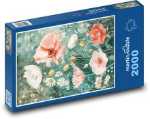 Kvitnúce maky Puzzle 2000 dielikov - 90 x 60 cm