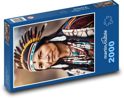 Portret Hinduski - Puzzle 2000 elementów, rozmiar 90x60 cm