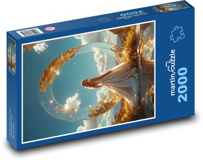Žena v krásnych šatách - Puzzle 2000 dielikov, rozmer 90x60 cm 