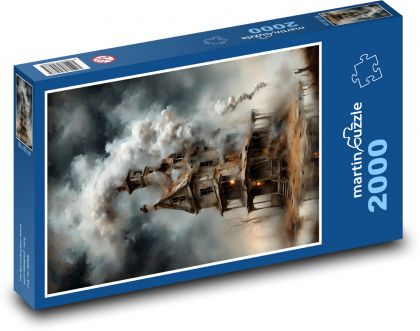 Nawiedzony dom - Puzzle 2000 elementów, rozmiar 90x60 cm