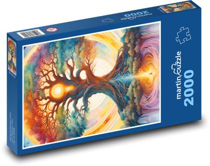 Colorful tree - Puzzle 2000 pieces, size 90x60 cm 