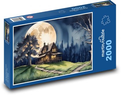 Haus im Mondlicht - Puzzle - 2000 Teile
