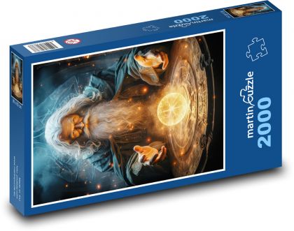 Mag i kula wróżbiarstwa - Puzzle 2000 elementów, rozmiar 90x60 cm