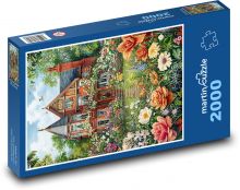 Ogród przy domu Puzzle 2000 elementów - 90x60 cm