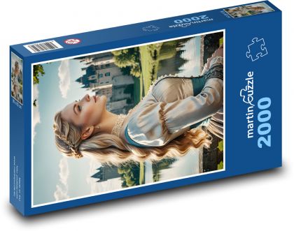 Žena u jezera - Puzzle 2000 dílků, rozměr 90x60 cm