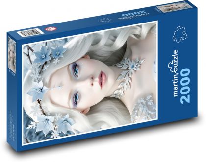 Girl with white hair - Puzzle 2000 pieces, size 90x60 cm 