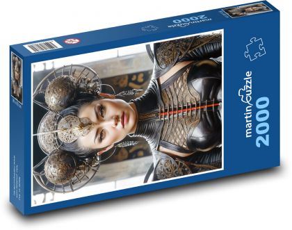 Woman - face, portrait - Puzzle 2000 pieces, size 90x60 cm 