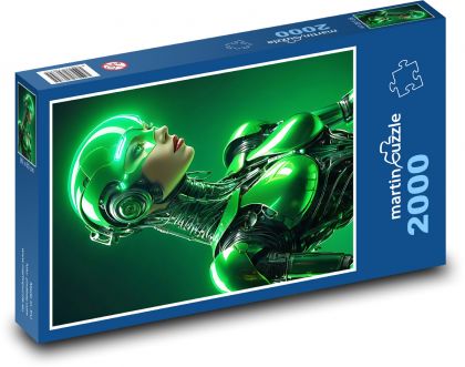 Futuristický robot - Puzzle 2000 dielikov, rozmer 90x60 cm 