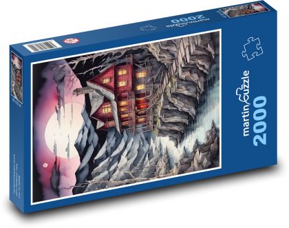 Dům v lese - puzzle 2000 dílků