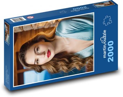 Kobieta - twarz, uroda - Puzzle 2000 elementów, rozmiar 90x60 cm