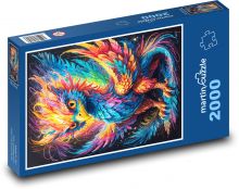 Pták - Griffin, fantazie Puzzle 2000 dílků - 90 x 60 cm