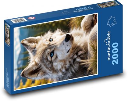 Wolf mit blauen Augen - Puzzle - 2000 Teile