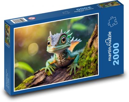 Plaz - ještěrka, drak - puzzle 2000 dílků
