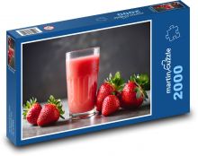 Jahoda - nápoj, ovocie Puzzle 2000 dielikov - 90 x 60 cm