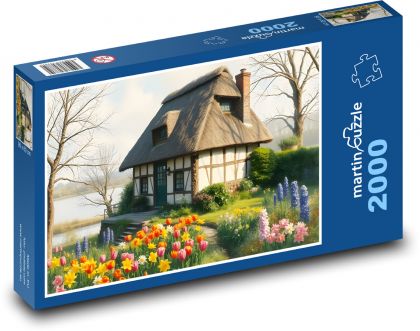 Seehaus mit Garten - Puzzle - 2000 Teile