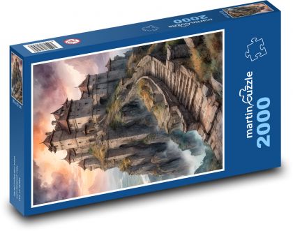 Tajemný středověký hrad  - puzzle 2000 dílků