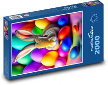 Velikonoční vajíčka a zajíc Puzzle 2000 dílků - 90 x 60 cm
